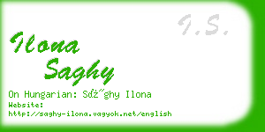 ilona saghy business card